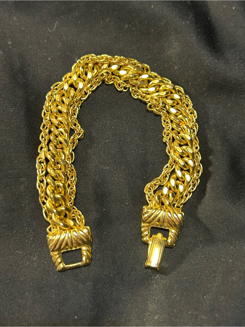 Goldette vintage 90s style Multi-Chain Bracelet - Women's Fashion Accessory